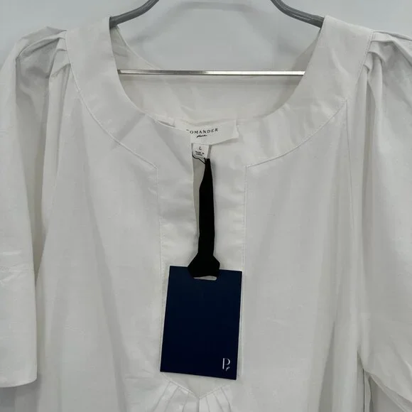 Pomander Place by Tuckernuck White Finley Flutter Sleeve Dress sz L Mini Length - Picture 2 of 11